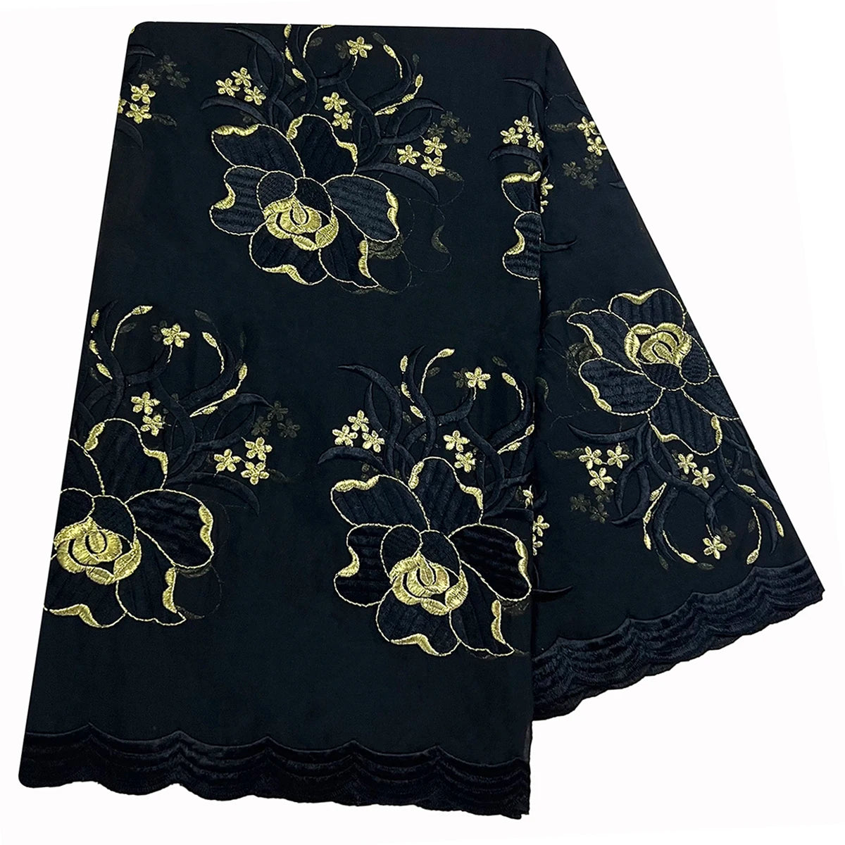 High Quality 100% Cotton Fabric Rayon Cotton Thread Eembroidered Scarf African Women Hijab Muslim Scarf Dubai Excellent Style