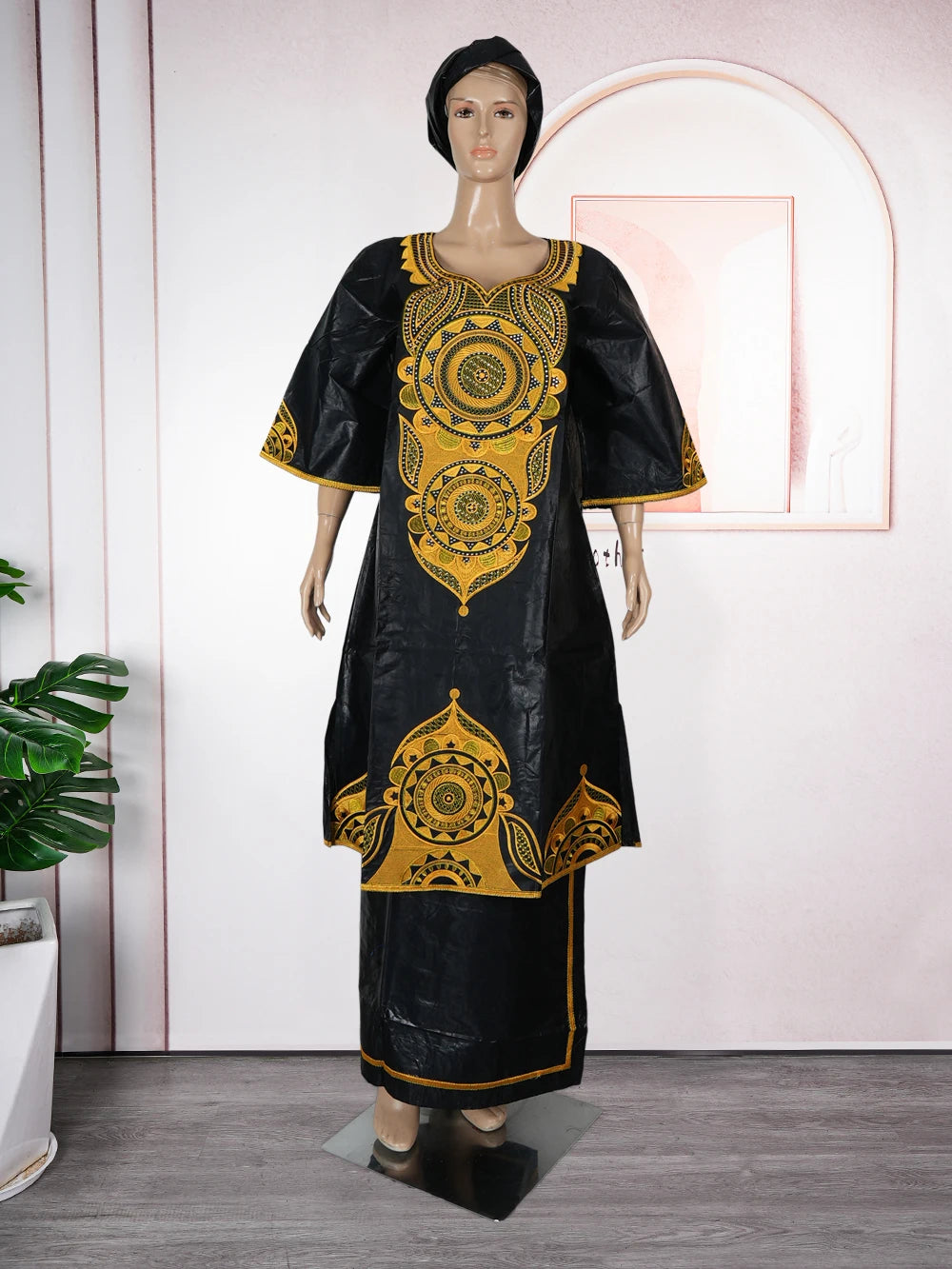 MD African Clothes For Women 2 PCS Sets Tops And Skirts Suits Bazin Riche Gown Dashiki Ankara Turkey Outfits Plus Size Dresses